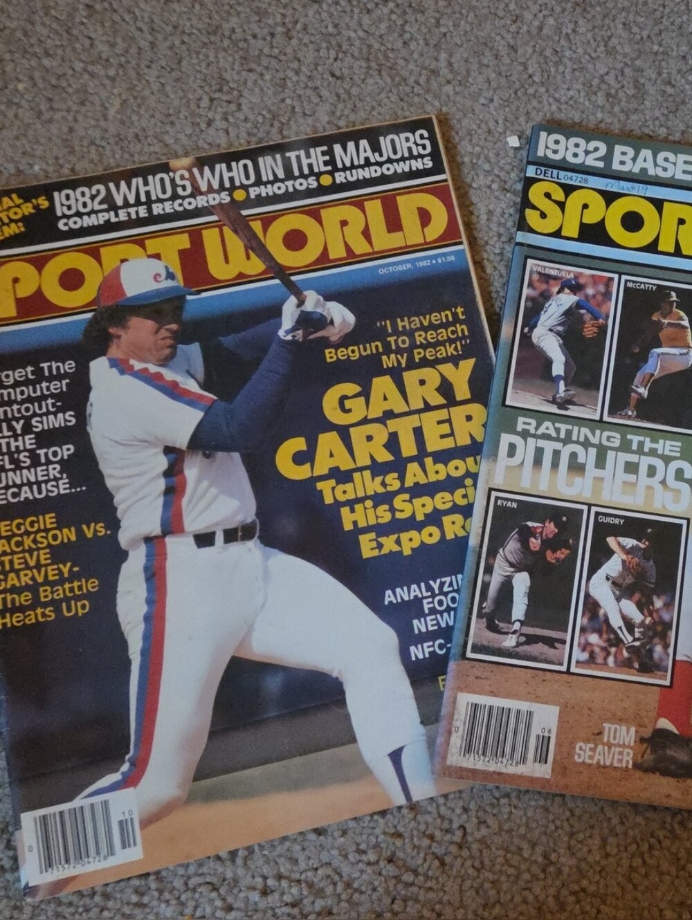 1982 Baseball Guide Vintage Magazine Set - Blue & Yellow Covers